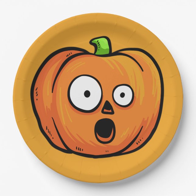 Halloween Pumpkins Papier Teller 5 (Vorderseite)