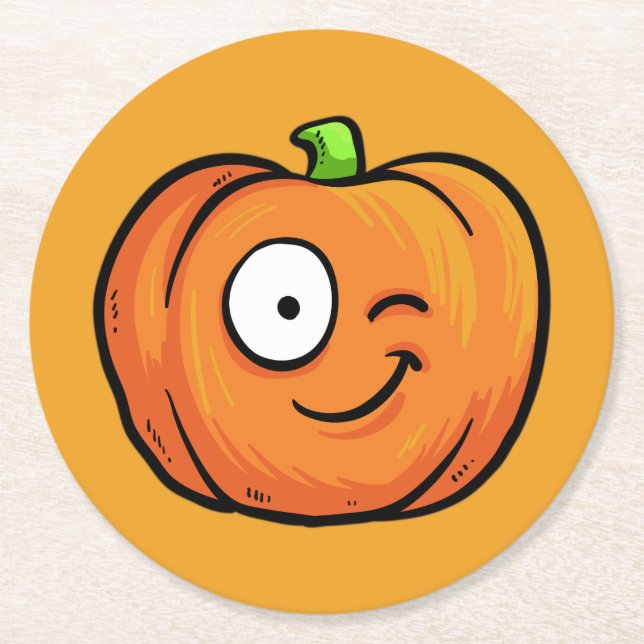 Halloween Pumpkins Papier Untersetzer 6 (Vorderseite)