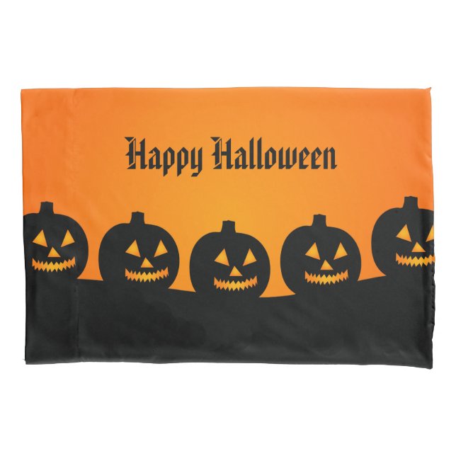 Halloween Pumpkins Pillowcase Kissenbezug (Vorderseite)