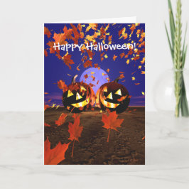 Halloween Pumpkins Playing Karte