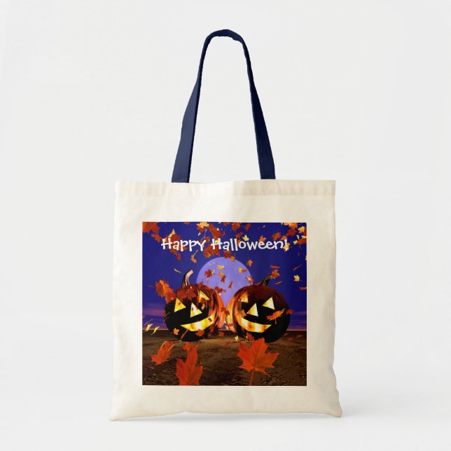 Halloween Pumpkins Playing Tragetasche (Vorne)