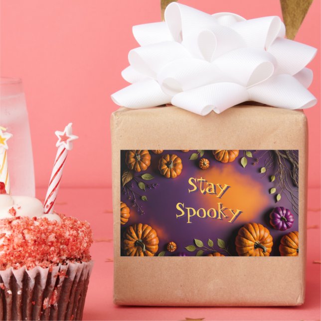 Halloween Pumpkins Rechteckiger Aufkleber (Party)