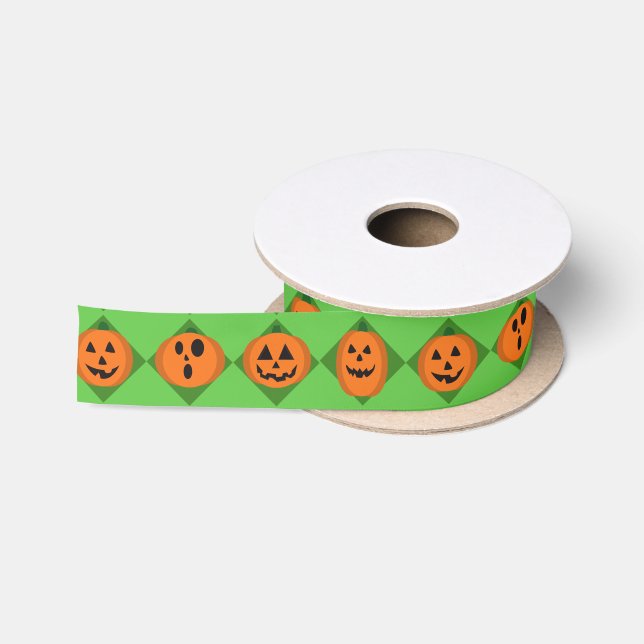 Halloween Pumpkins Satinband (Spule)