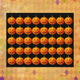 Halloween Pumpkins Scrapbook Paper