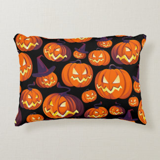 Halloween Pumpkins: Spooky Seamless Pattern. Dekokissen