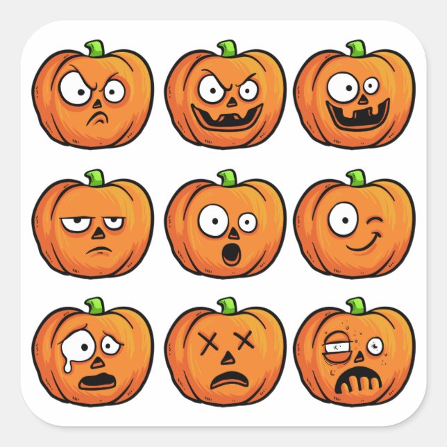 Halloween Pumpkins Sticker 1 (Vorderseite)