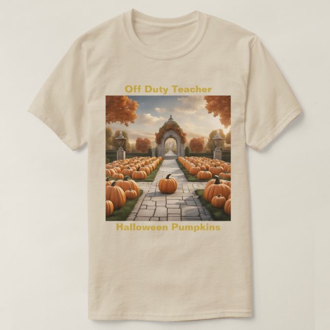 Halloween Pumpkins T - Shirt von Off Duty Teacher (Design vorne)