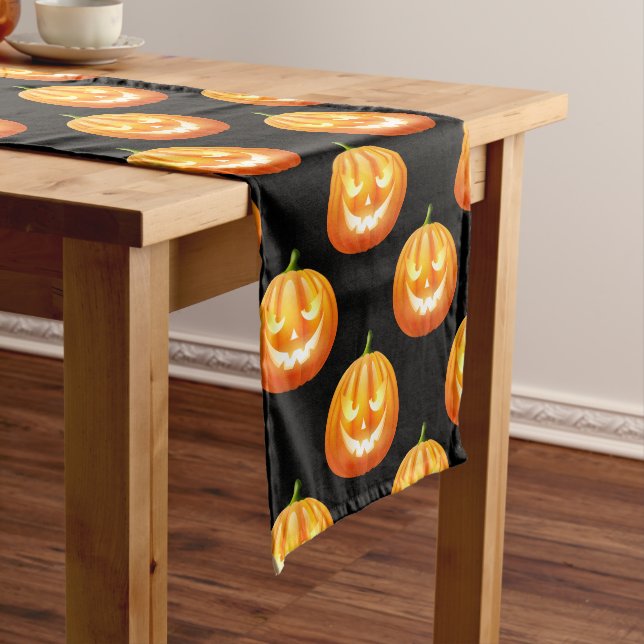 Halloween Pumpkins Table Runner Kurzer Tischläufer (Beispiel)