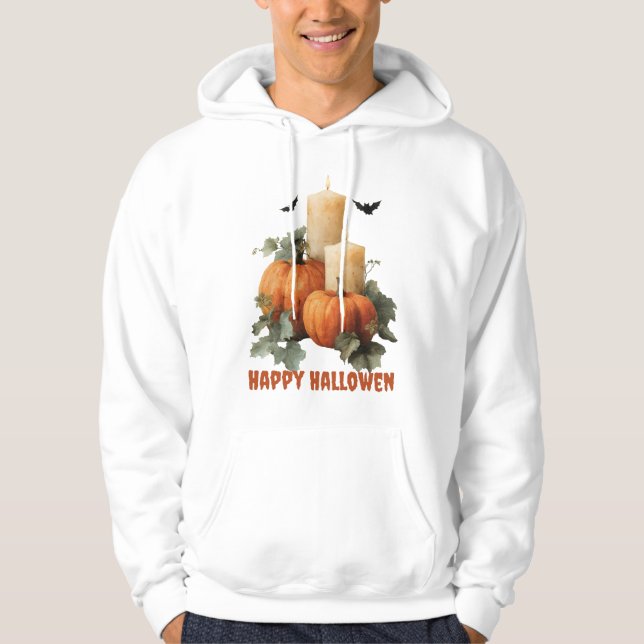 Halloween Pumpkins und Candles Art Hoodie (Vorderseite)