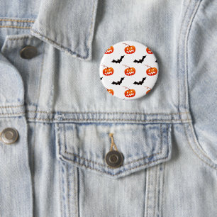Halloween Pumpkins und Fledermäuse, Trick oder Tre Button