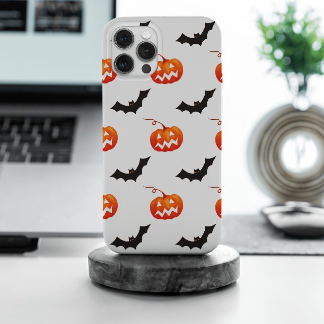 Halloween Pumpkins und Fledermäuse, Trick oder Tre iPhone Hülle (Von Creator hochgeladen)