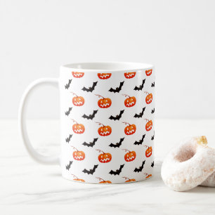 Halloween Pumpkins und Fledermäuse, Trick oder Tre Kaffeetasse