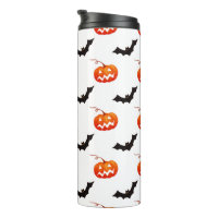 Halloween Pumpkins und Fledermäuse, Trick oder Tre