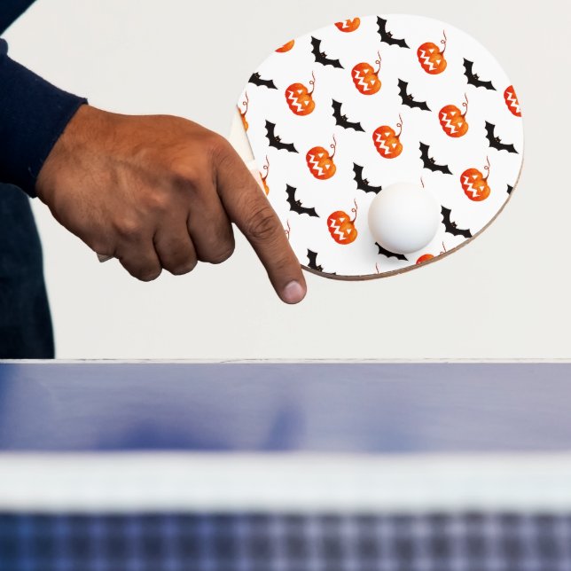 Halloween Pumpkins und Fledermäuse, Trick oder Tre Tischtennis Schläger (InSitu)