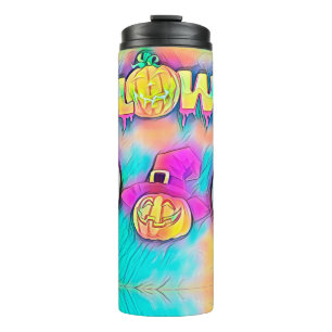 Halloween Pumpkins und Ghost Thermosbecher