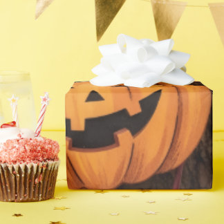 Halloween Pumpkins und Herbstleaves Wrapping Papp Geschenkpapier