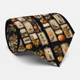 Halloween Pumpkins Vintage Tags Krawatte