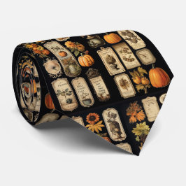 Halloween Pumpkins Vintage Tags Krawatte