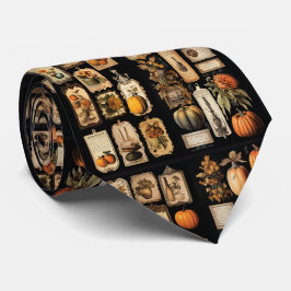 Halloween Pumpkins Vintage Tags Krawatte
