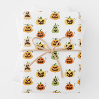 Halloween Pumpkins Wrapping Paper  Geschenkpapier Set