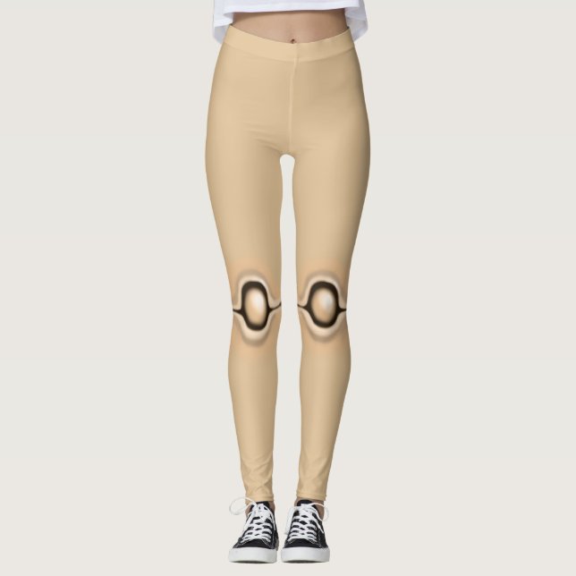 Halloween-Puppen-Bein-Kostüm Leggings (Vorderseite)