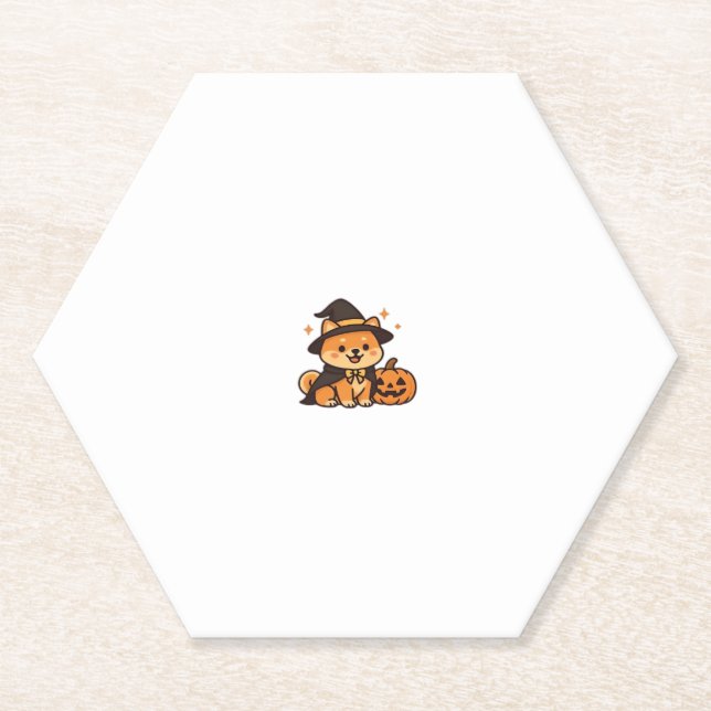 Halloween Puppy Love � Kawaii Dog Art Classic T-Sh Untersetzer (Vorderseite)