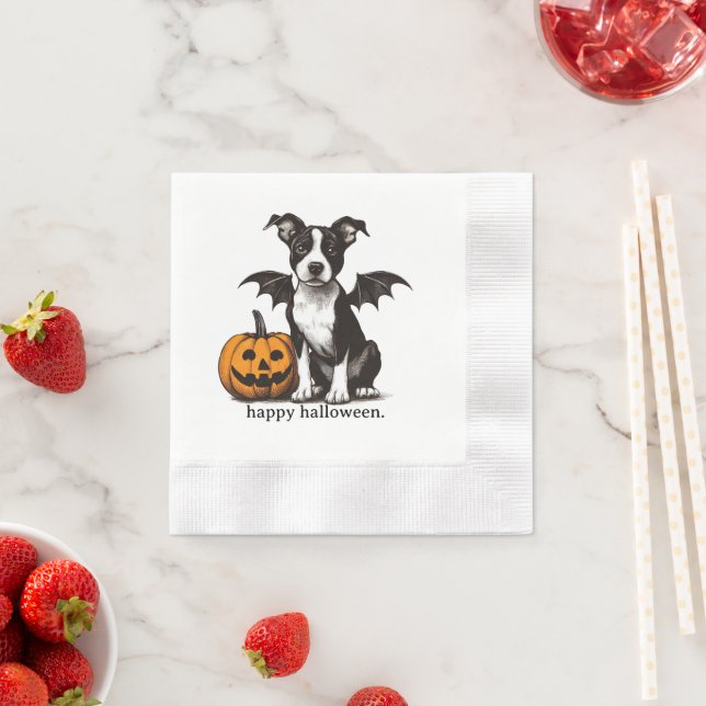 Halloween Puppy Serviette (Beispiel)