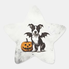 Halloween Puppy Stern-Aufkleber