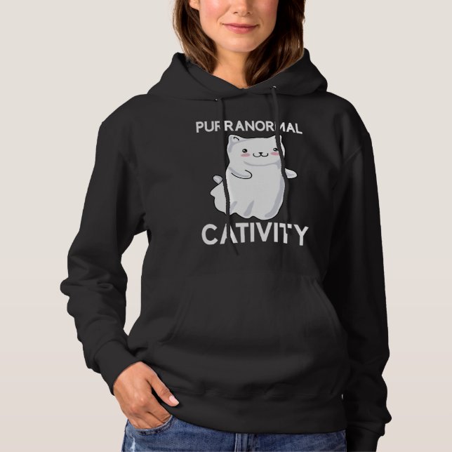 Halloween  Purranormal Cativity Ghost Cat Hoodie (Vorderseite)