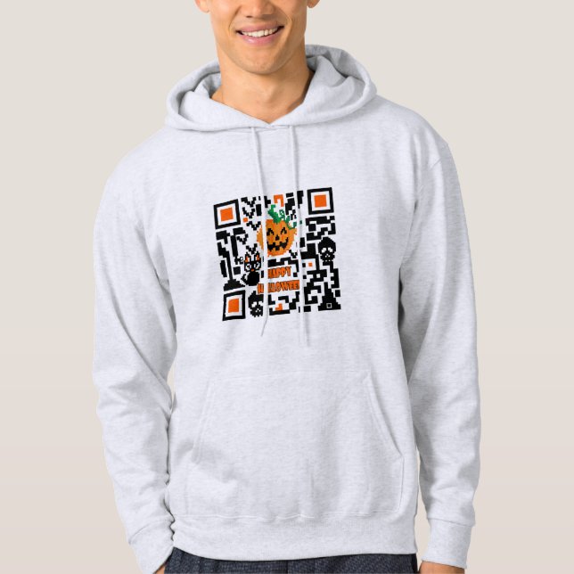 Halloween-QR-Code Hoodie (Vorderseite)