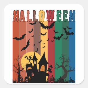 Halloween Quadratischer Aufkleber