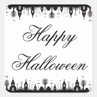 Halloween Quadratischer Aufkleber