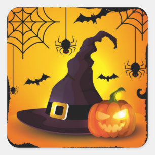 Halloween Quadratischer Aufkleber
