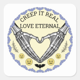 Halloween Quadratischer Aufkleber