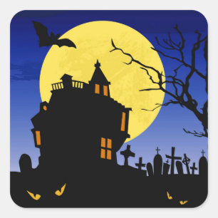 Halloween Quadratischer Aufkleber