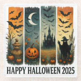 Halloween Quartett Glasuntersetzer