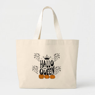 Halloween Queen, Halloqueen, Retro Halloween Art Jumbo Stoffbeutel