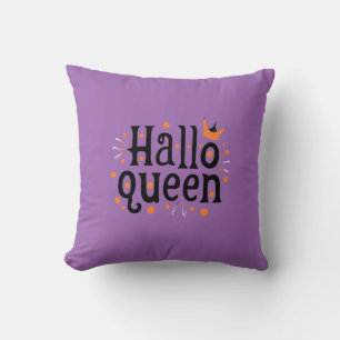 Halloween Queen, Halloqueen, Retro Halloween Art Kissen