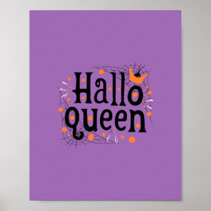Halloween Queen, Halloqueen, Retro Halloween Art Poster