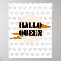 Halloween Queen, Halloqueen, Retro Halloween Art