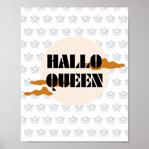 Halloween Queen, Halloqueen, Retro Halloween Art Poster