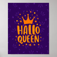 Halloween Queen, Halloqueen, Retro Halloween Art