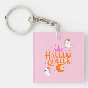 Halloween Queen, Halloqueen, Retro Halloween Art Schlüsselanhänger