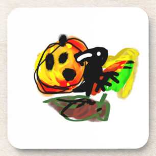 Halloween-Rabe Getränkeuntersetzer