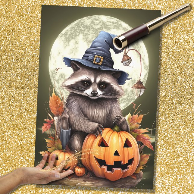 Halloween Raccoon 2 Decoupage Paper Seidenpapier (Von Creator hochgeladen)
