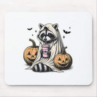 Halloween Raccoon Ghost Mousepad