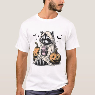 Halloween Raccoon Ghost T-Shirt