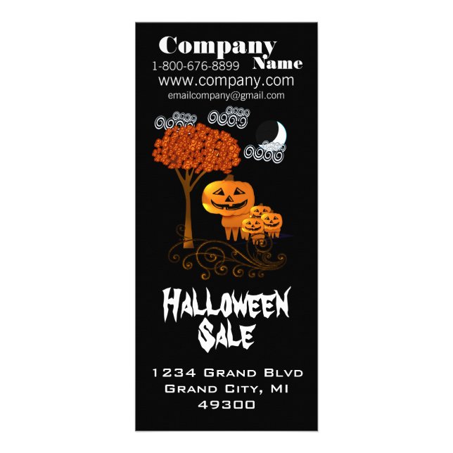 Halloween-Rackkarte Werbekarte (Vorne)
