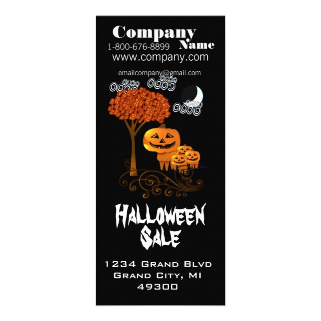 Halloween-Rackkarte Werbekarte (Vorne)