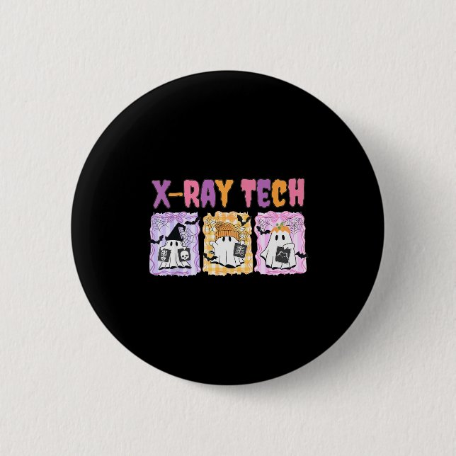 Halloween Radiologie Rad Tech Röntgenassistent Gh Button (Vorderseite)